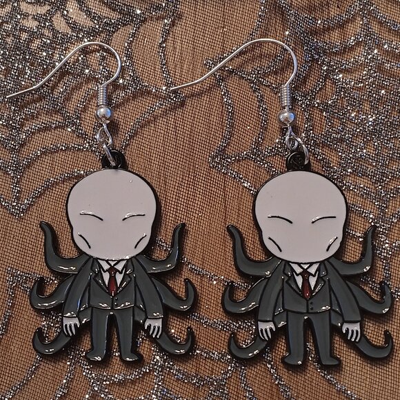 Handmade SLENDERMAN HORROR Earrings - Picture 1 of 3